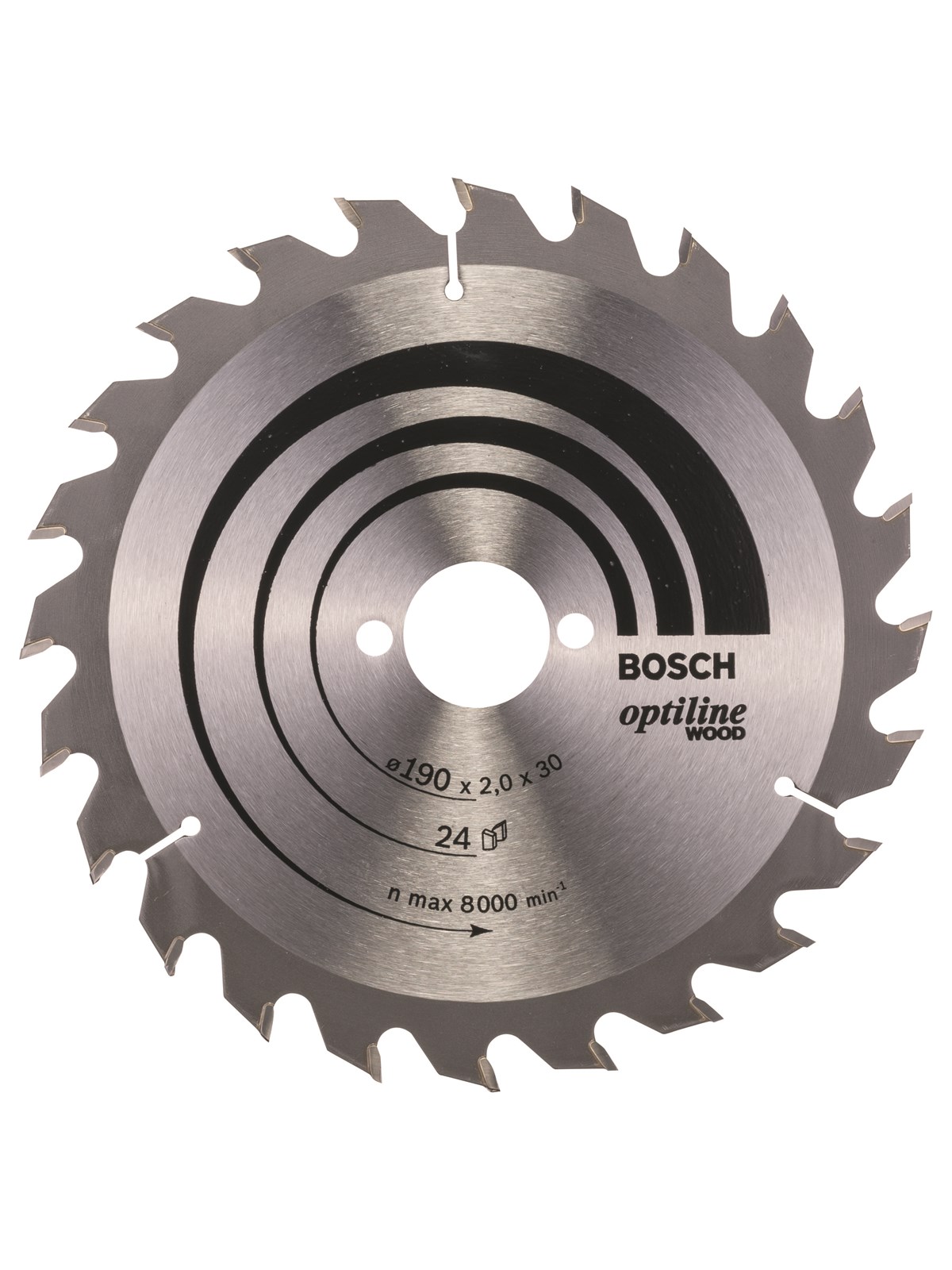 Bosch RUNDSAVKL OPTILINE 190X2.0X30MM 24T