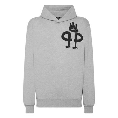 Sweatshirt PHILIPP PLEIN "King Plein", Herren, Gr. L, grau (10, grau), Obermaterial: 100% Baumwolle, Sweatshirts Sweatshirt
