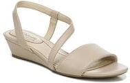 Wide Width Women's Yasmine Wedge Sandal by LifeStride in Tender Taupe (Size 7 W)
