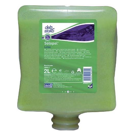 SCJohnson Håndrens Solopol Lime med parfume til Cleanse Heavy 2000 dispensere 2 ltr Grøn,4 fl x 2 ltr/krt (Flüssigseife, 2000 ml) (05010424014311)