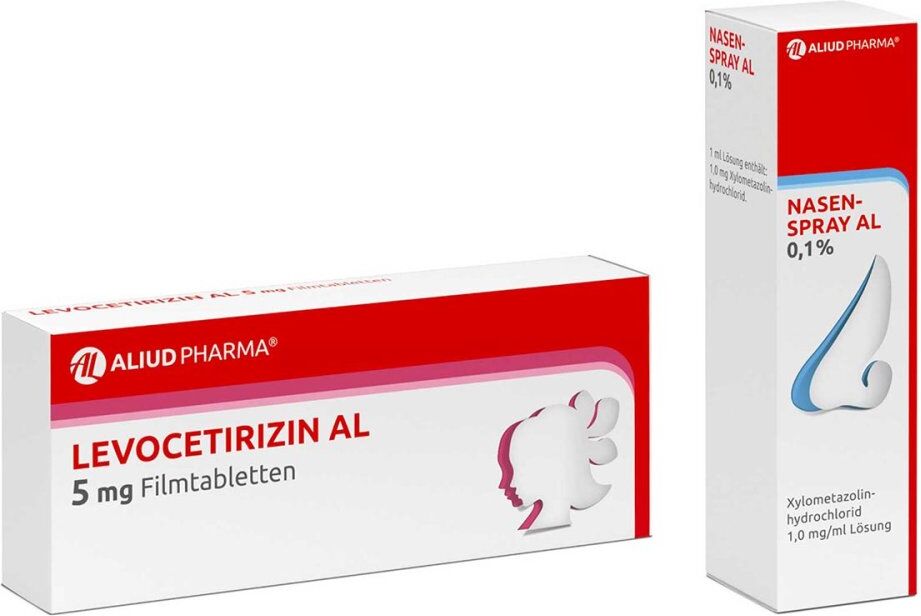 AL Aliud Pharma Levocetirizin AL 5 mg (100 stk) und Nasenspray AL 0,1% (10 ml)