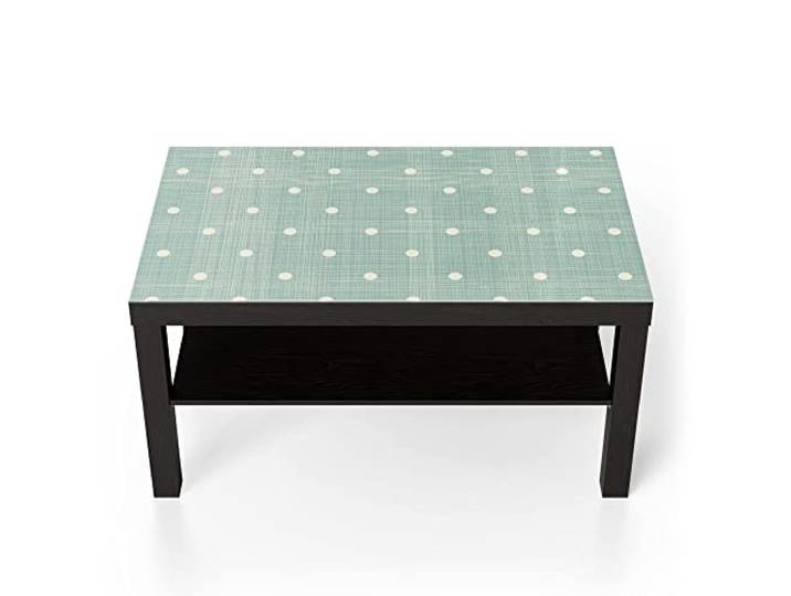 DEQORI Glastisch schwarz groß 90x50 cm Motiv Serviettendesign ausgefallener Beistelltisch aus Glas Hochglanz Couchtisch fürs Wohnzimmer moderner Couch Tisch mit Design