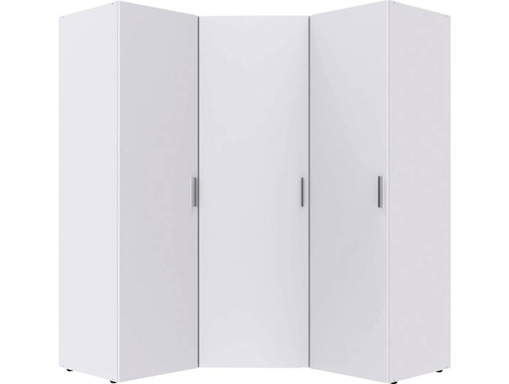 Wimex Kleiderschrank Münster (Münster, 1-St., Eckschrank-Kombi) 3-teilig weiß