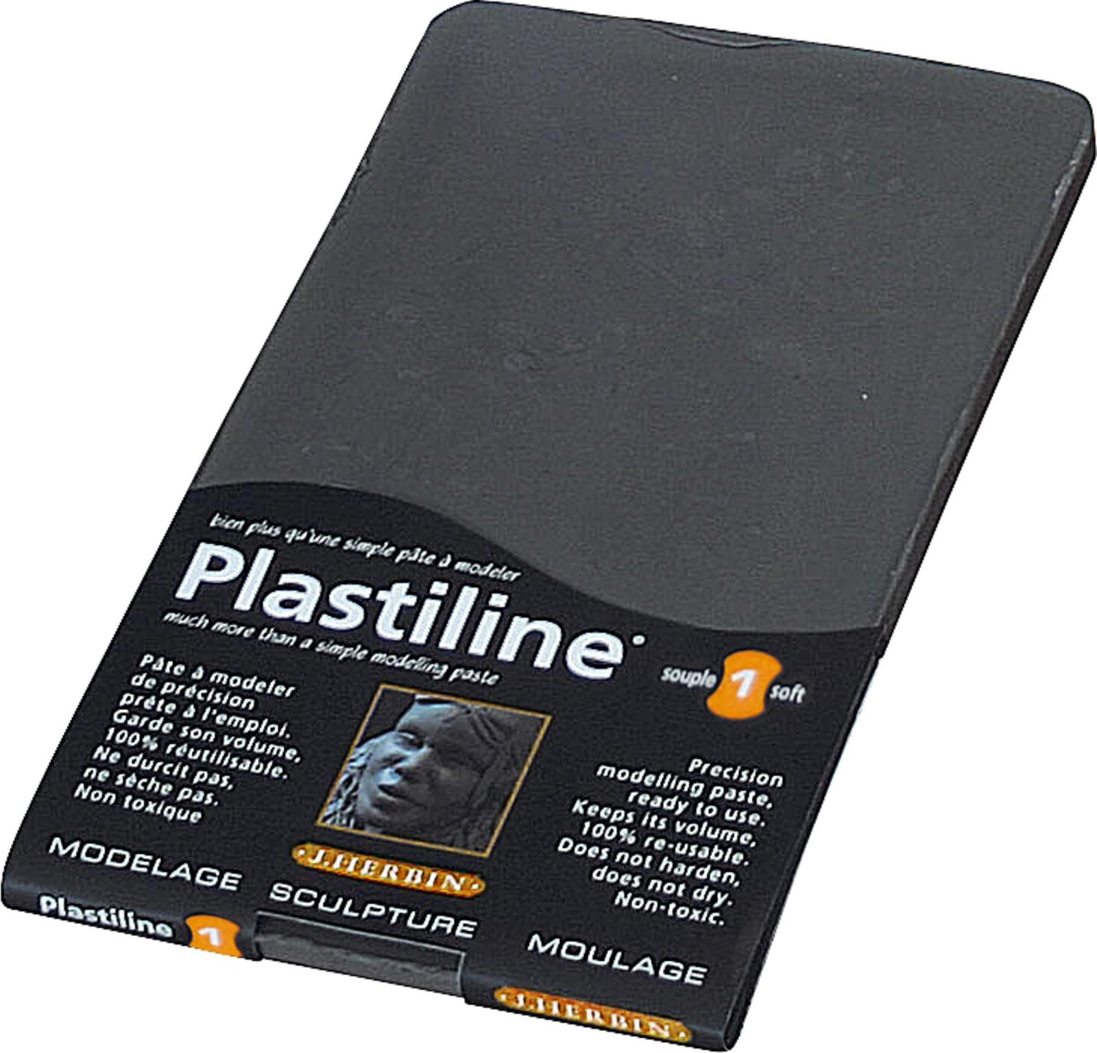 Plastiline modelleerklei, 750 gram, hardheidsgraad 1 (zeer zacht), Donkergrijs 7740T