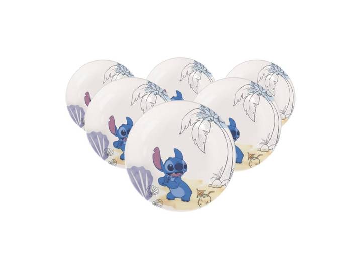 Villeroy & Boch Kinderteller Disney Stitch bunt ø 21,5 cm 6er Set, Mehrfarbig, Keramik, 21.5x1.6x21.5 cm, Füttern, Kindergeschirr & Kinderbesteck