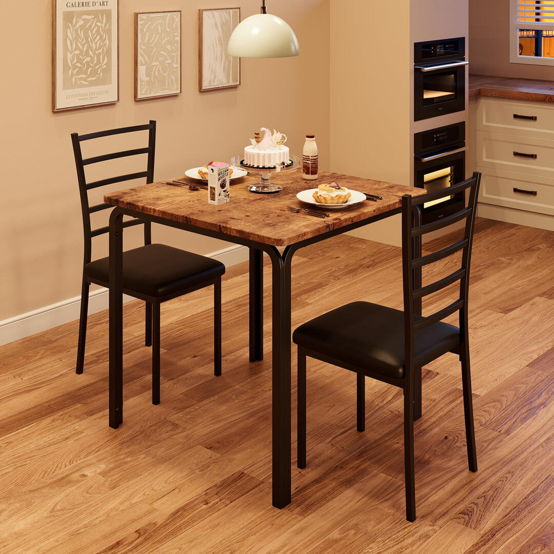 Brayden Studio Dining Set Brown/Brown / Black