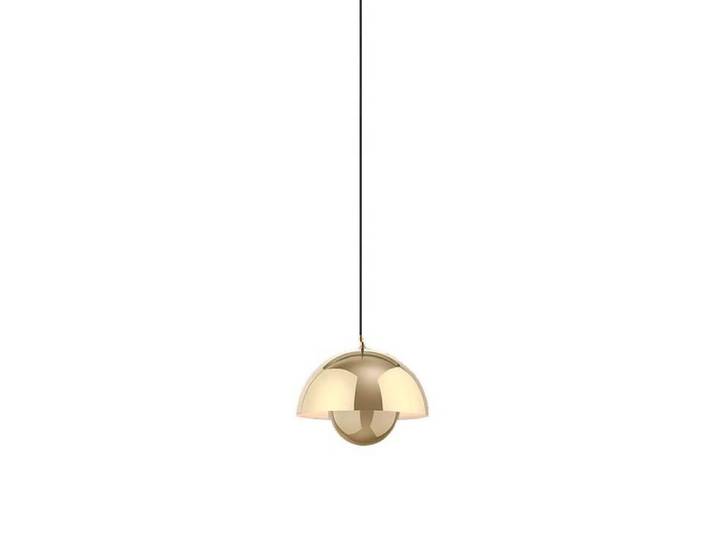 &TRADITION lampe à suspension FLOWERPOT VP1 (plaqué laiton - Aluminium peint et plaqué)