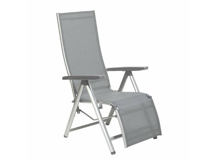 Kettler Cirrus Silver-Line Relaxsessel XL, Komforthöhe - Aluminium silber klappbar, Komforthöhe, verstellbare Rückenlehne, verstellbares Fußteil