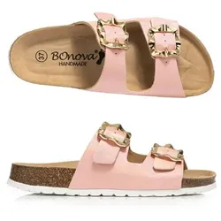 BONOVA Damen-Pantolette Bonoperlato 2 verstel. Riemen Super-Soft-Fußbett