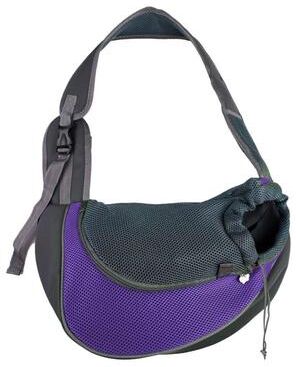 Uplift Essentials Hands Free Mesh Sling Pet Carrier purple l