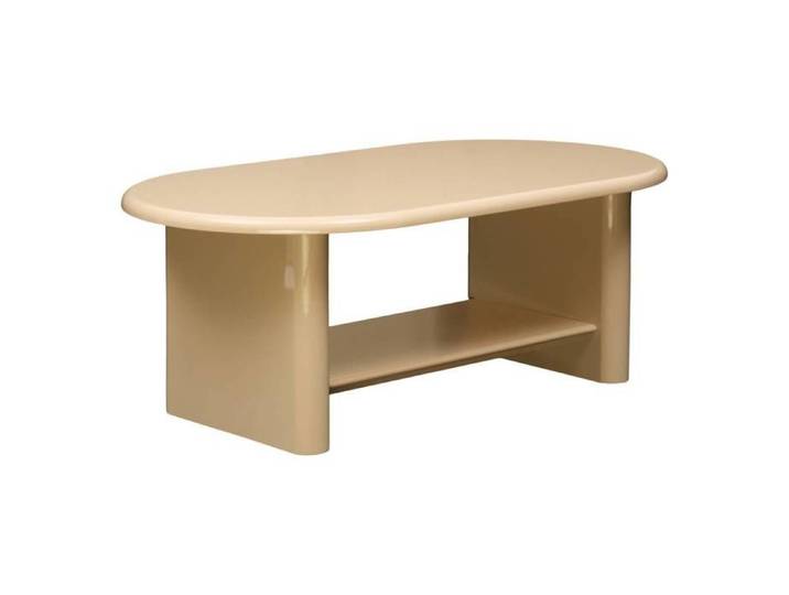 Table basse Douglas ovale 60x110cm beige - Atmosphera Créateur d'intérieur