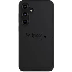 Nivocase Handyhülle für Samsung Galaxy S25+ Hülle NIVOpure Case Schwarz Glück Statement Motiv ohne (Samsung Galaxy S25+), Smartphone Hülle, Schwarz