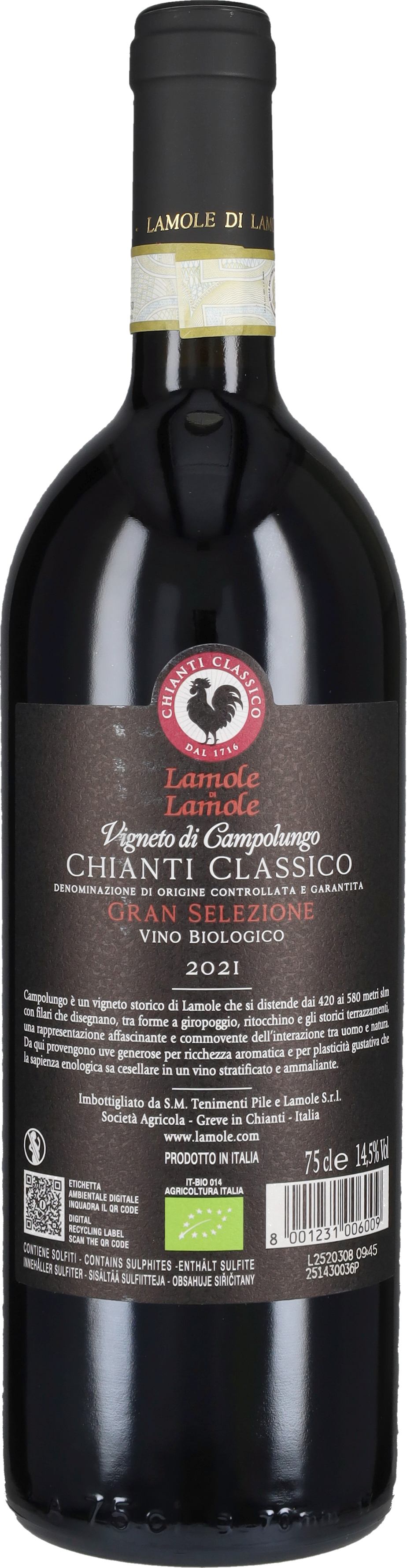 Lamole di Lamole Chianti Classico Gran Selezione 'Vigneto di Campolungo' Lamole 2021