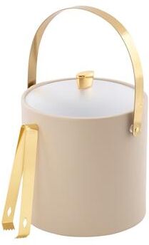 Kraftware ARC 3qt Ice Bucket & Ice Tong w/ Acrylic Cover, Gold Arc Knob & Handle - 8' x 11'