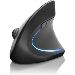 CSL wireless Vertikal Maus Bluetooth - kabellose Vertikalmaus - ergonomisches Design - für PC Notebook (Kabellos), Maus, Schwarz
