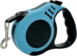 Inspire Picks Durable Retractable Dog Leash For Small Dogs With Automatic Lock (3M 5M) turquoise And Black 3m
