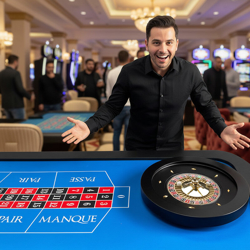 Roulette 52 cm en bois noir - qualité casino - HOT Games