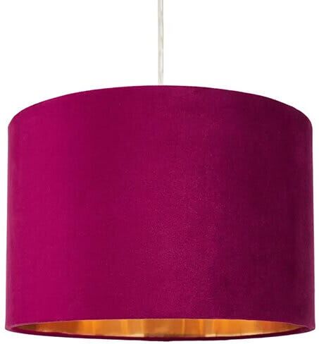 BHS Velvet 30cm Raspberry Red Easyfit Shade