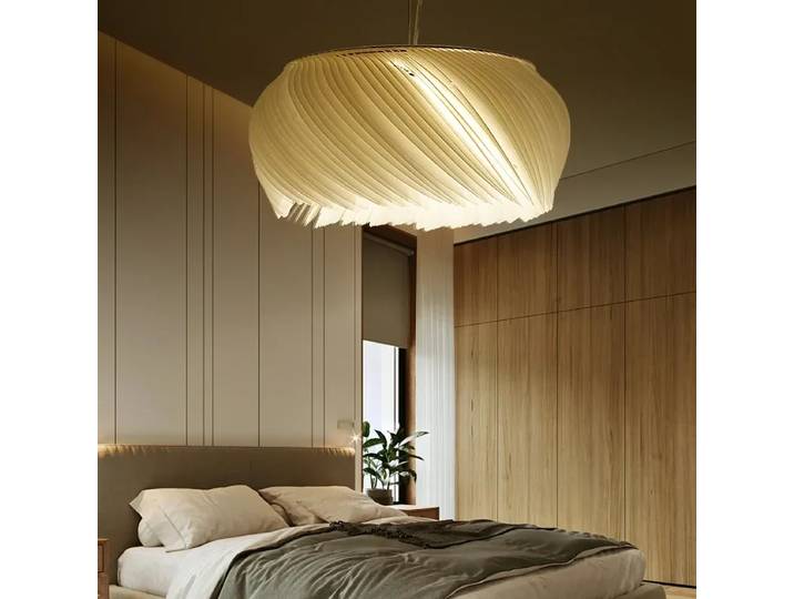 2025 moderne LED parchemin plafond suspension pour salon salle à manger papier blanc suspension lampe décoration de la maison