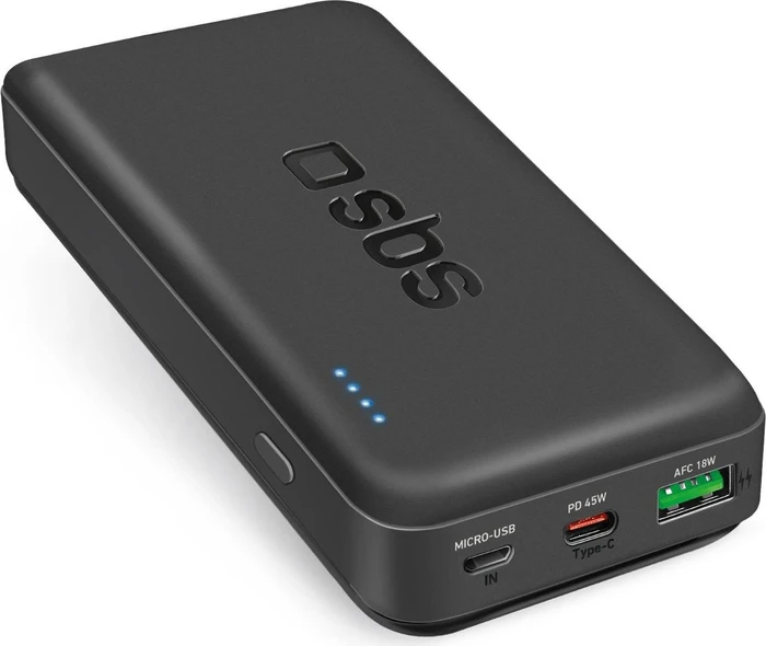 SBS mobile Powerbank 20.000mAh USB-C 45W/USB 18W/Micro-USB sc