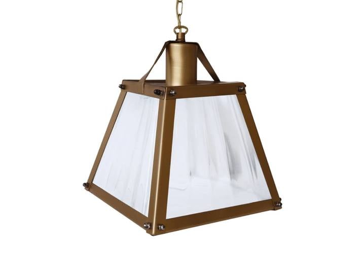 Suspension métal cable carré bronze D20cm