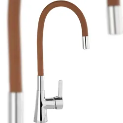 TRIZERATOP Küchenarmatur Flexible, braun, Wasserhahn, Spültischarmatur, Mischbatterie