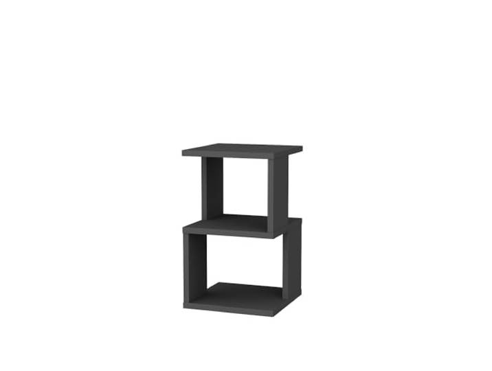 Hanah Home Moderner anthrazitfarbener Nachttisch, 29,6 x 29,6 x 49,4 cm 100% melaminbeschichtete Spanplatte, 18 mm stark Stilvolles und funktionales Design für jedes Schlafzimmer