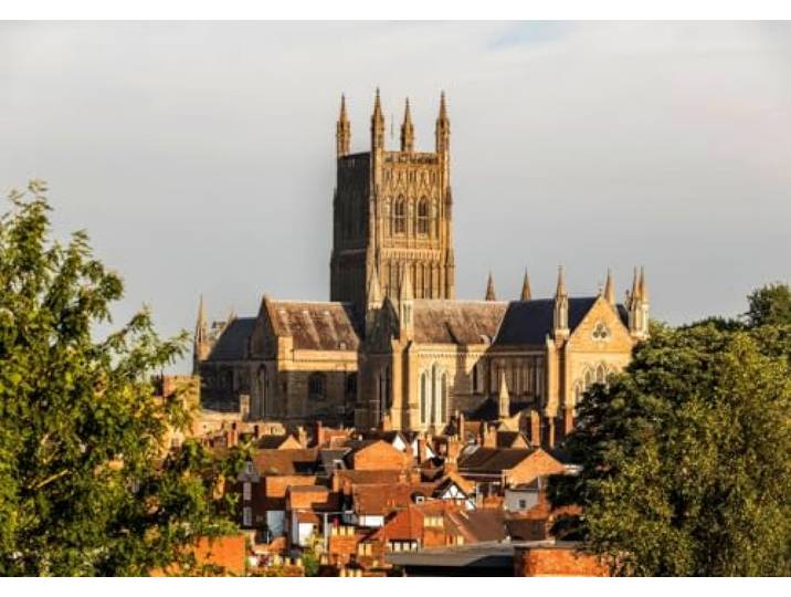 Grafika puzzel Worcester Cathedral viewed from Fort Royal Park - 1500 stukjes