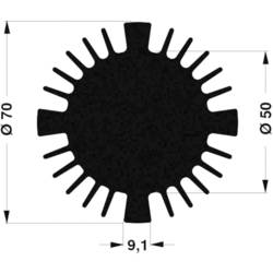Fischer Elektronik 10021463 SK 570 25 SA LED-Kühlkörper 1.77 K/W (Ø x H) 70 mm x 25 mm