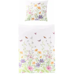 Traumschlaf, Bettwäsche, Blumenwiese (Bettwäsche Set, 135x200 cm, 80x80 cm)
