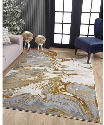 Domani Grace Marble Glam Area Rug
