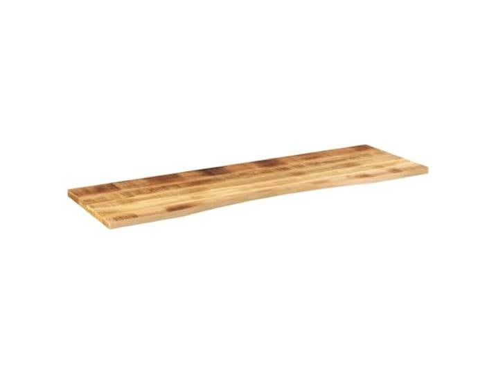 HGPOTUY Schreibtischplatte mit Aussparung 160x50x2,5cm Massivholz Mango Massives Mangoholz, rustikales Design, für Bürotische und Esstische, einfache Reinigung, Unikat
