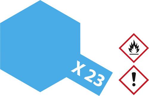 Tamiya Acrylfarbe Klar-Blau (glänzend) X-23 Glasbehälter 23ml