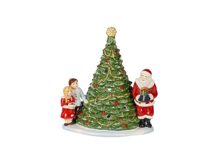 DEKOFIGUR SANTA AM BAUM Christmas Toys bunt