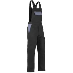 Latzhose Industrie "2665" 100% Baumwolle - D30 - schwarz/grau
