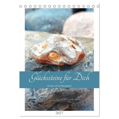 Glückssteine für Dich - Ein Jahr voll mit Hühnergöttern (Tischkalender 2027 DIN A5 hoch), CALVENDO Monatskalender