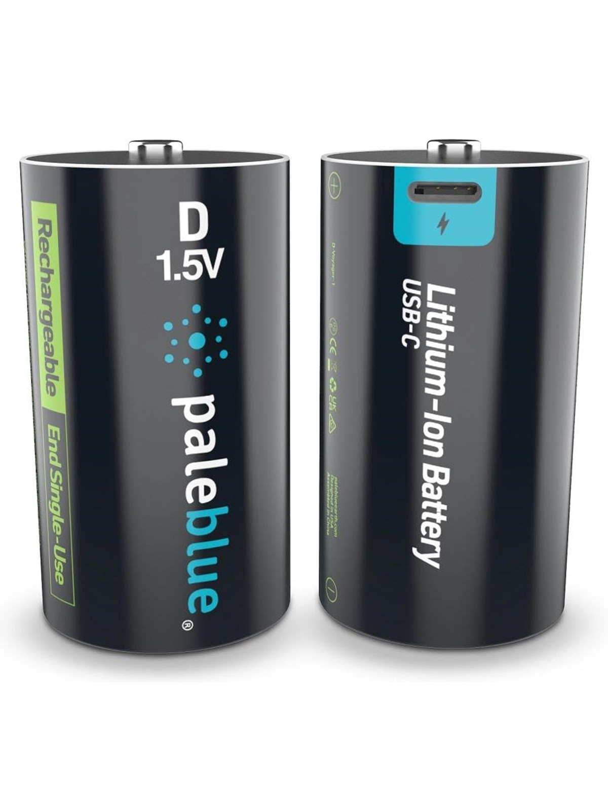 paleblue Pale Blue Voyager D Battery 2-pack of D Cell w/ 2x