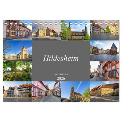 Hildesheim Impressionen (Tischkalender 2026 DIN A5 quer), CALVENDO Monatskalender