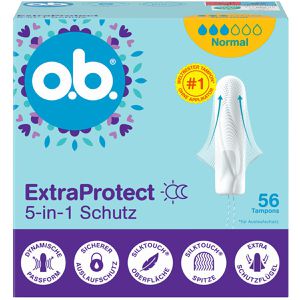 o.b. Tampons ExtraProtect 5-in-1 Schutz, Normal, sanftes Einführen, Viskose, 56 Stück
