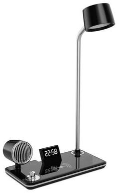 Uplifted Finds Multifunction Bluetooth Wireless Charging Table Lamp black