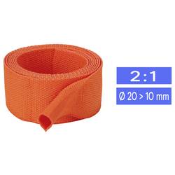 TRU COMPONENTS TC-14976140 Gewebe-Schrumpfschlauch Orange 20 mm 10 mm Schrumpfrate:2:1 Meterware