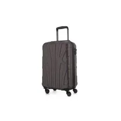 Suitline -  Bordgepäck Koffer Handgepäck 55x35x20 cm, Trolley Hartschale matt, 4 Rollen, ABS, TSA, Titan