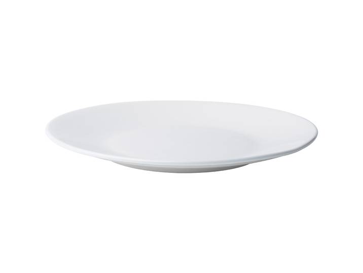 Teller flach Bone China weiss Porzellan D 20.5 cm