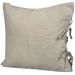KISSENBEZUG reines Leinen leinen-taupe 80/80 cm