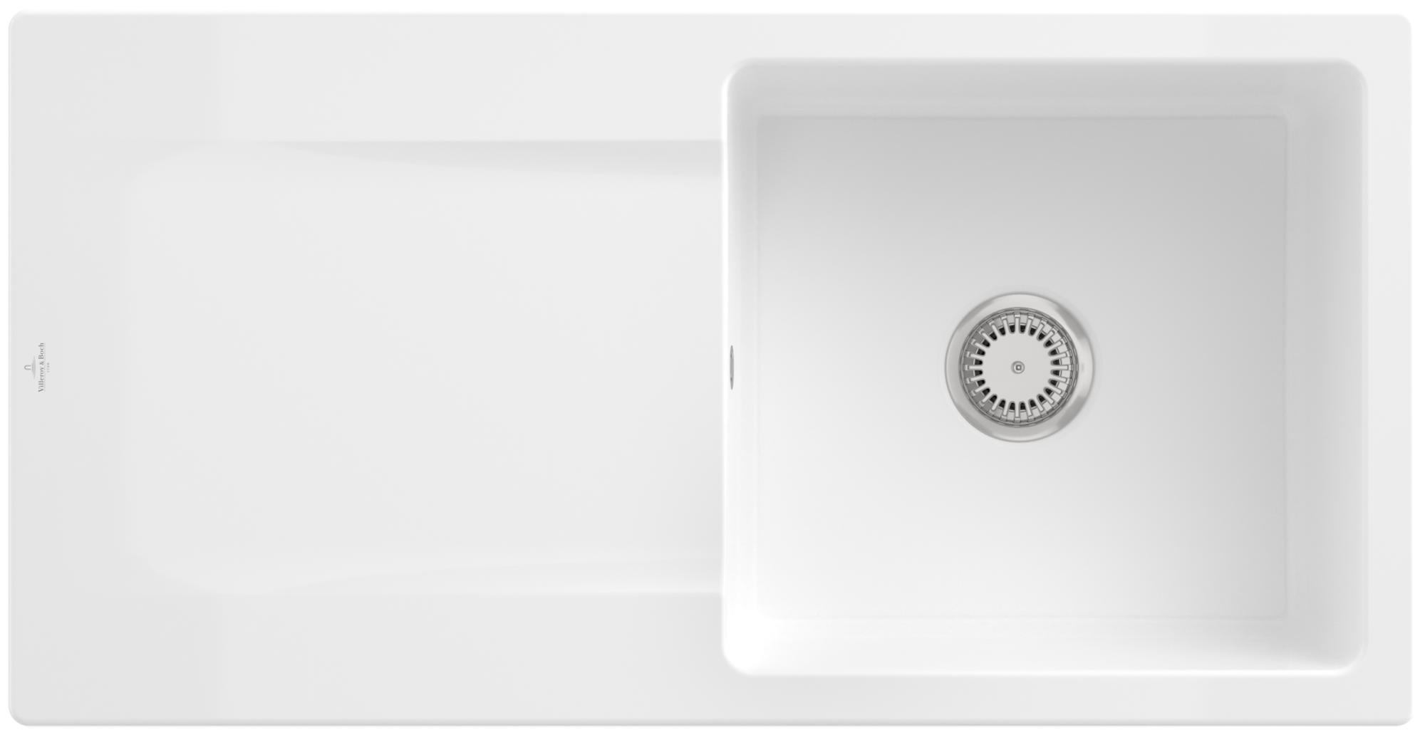 Villeroy & Boch Keramikspüle 333601KG, Siluet 60 Einbauspüle - inkl.