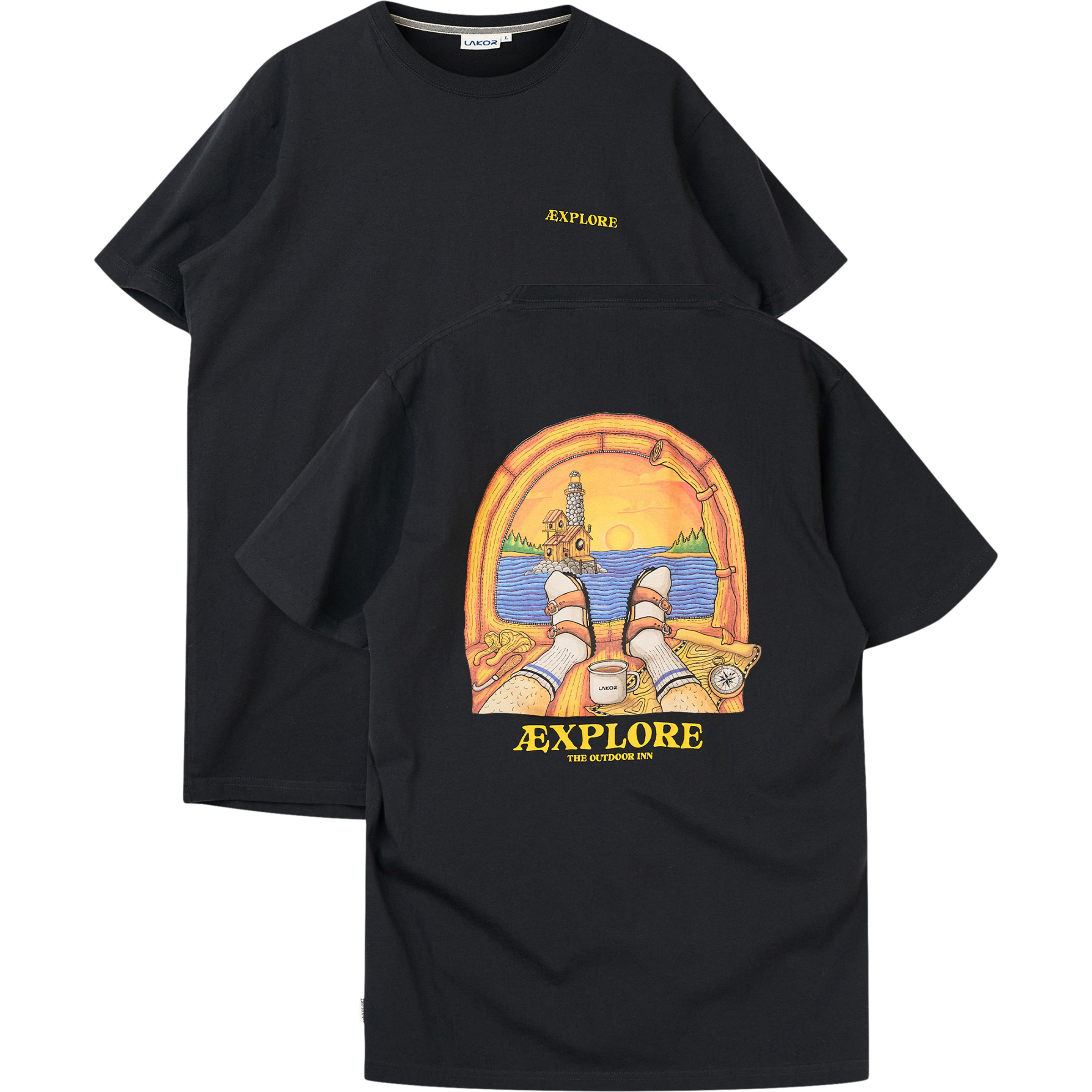 Lakor Room with a View Herren T-Shirts schwarz Größe M Lifestyle Hautfreundlich