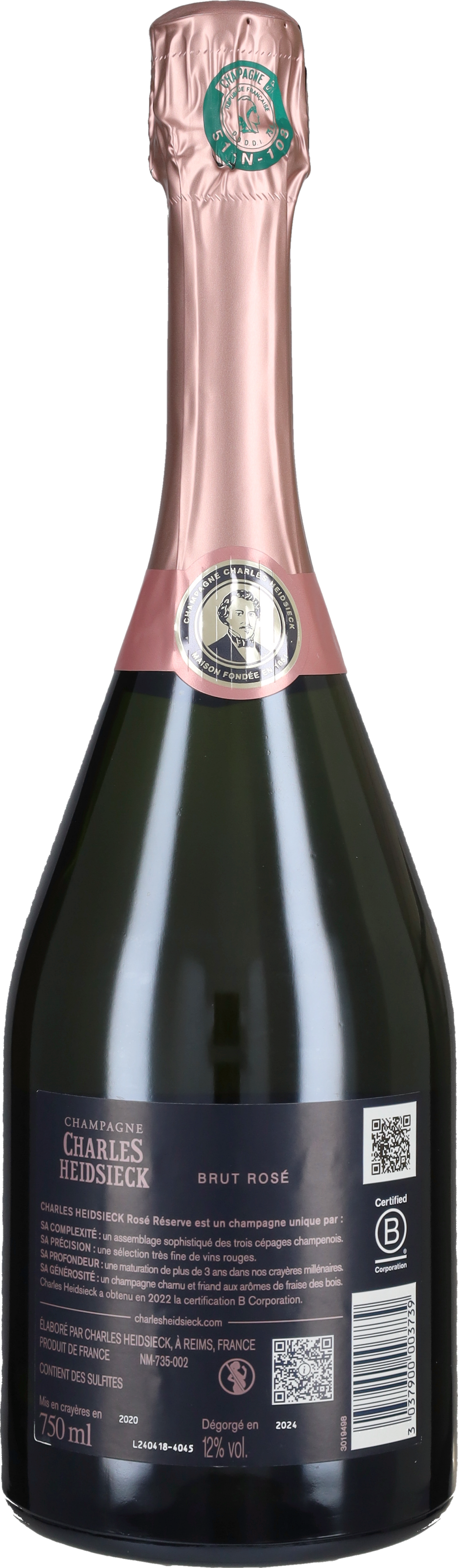 Heidsieck Charles Champagne Rosé Brut Reserve Charles Heidsieck