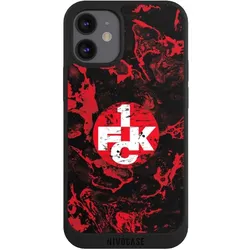 Nivocase Handyhülle für Apple iPhone 12 mini Hülle NIVOpure Case Schwarz 1. FC Kaiserslautern 1. FCK Logo (Apple iPhone 12 mini), Smartphone Hülle, Schwarz