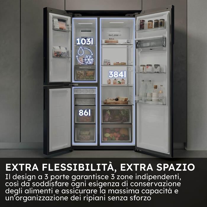 HAIER Frigorifero 3 Porte Hspr79f18ewmb 573l Classe E-nero