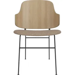 The Penguin Stuhl, helle Eiche mit gepolstertem Sitz, Beige
